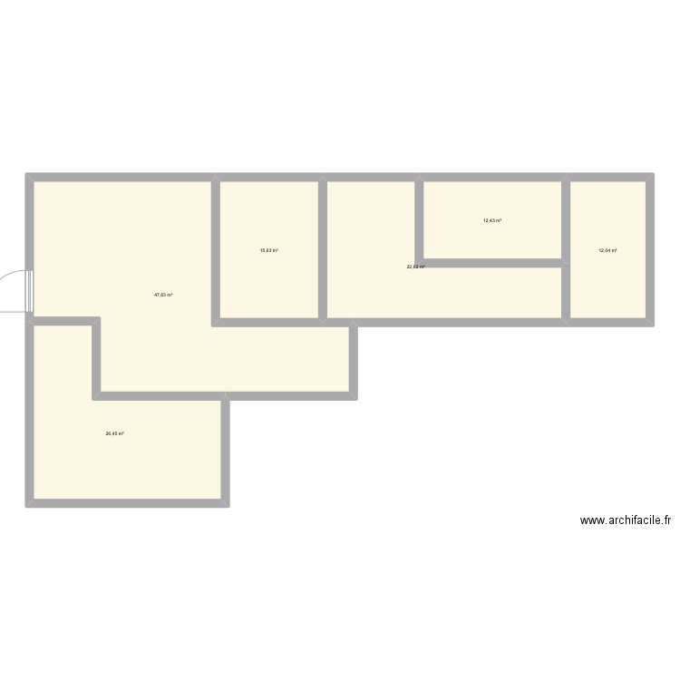 Couisine. Plan de 6 pièces et 137 m2