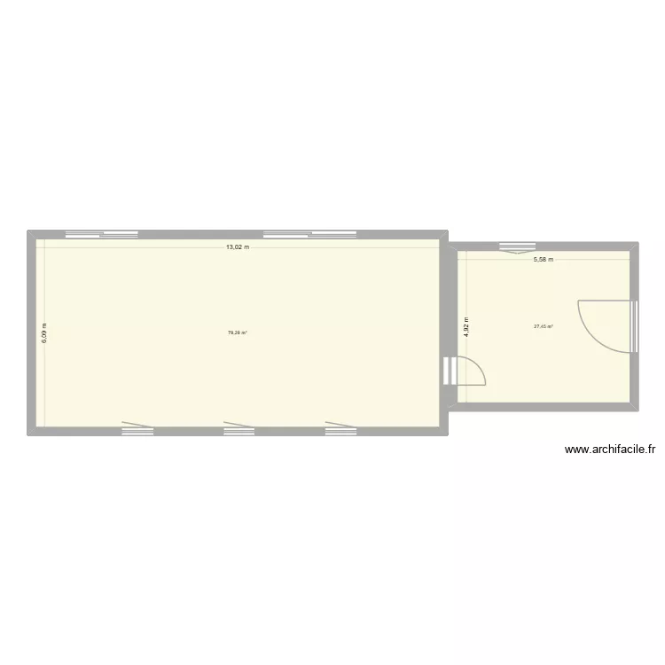 ATELIER MARIE. Plan de 2 Pièces et 107 m² ATELIER MARIE. Plan de 2 Pièces et 107 m²