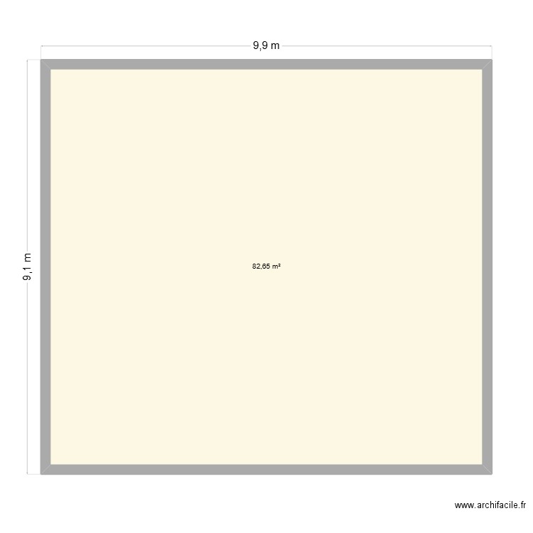 VILLA 3. Plan de 1 pièce et 83 m2