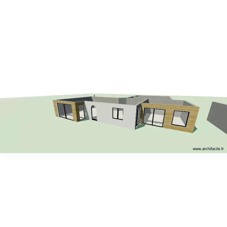 MAZOU. Plan de 4 Pièces et 157 m²