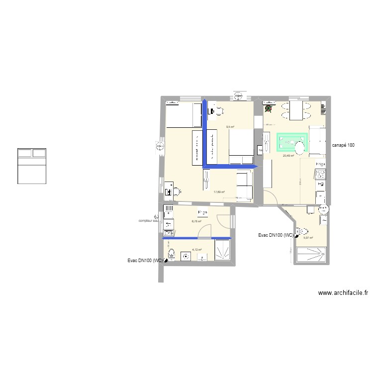 V1 PLATEAU. Plan de 0 pièce et 0 m2