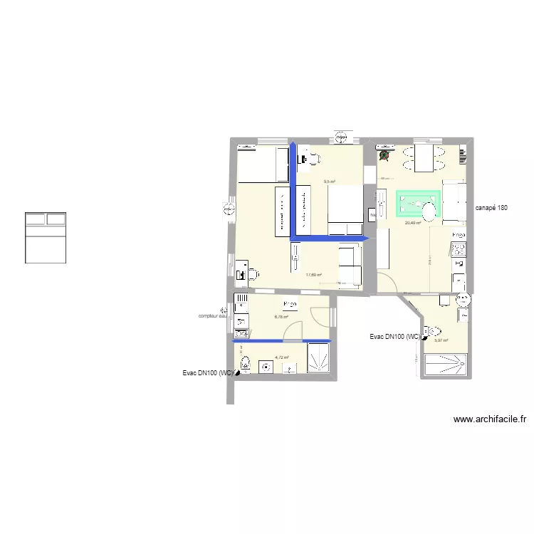 V1 PLATEAU. Plan de 