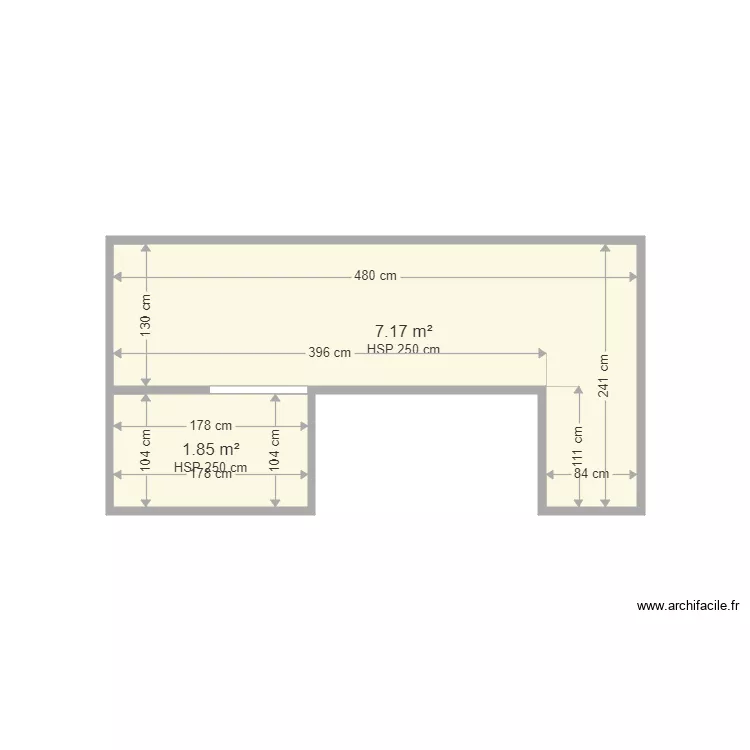 bariaud. Plan de 2  et 9 m²