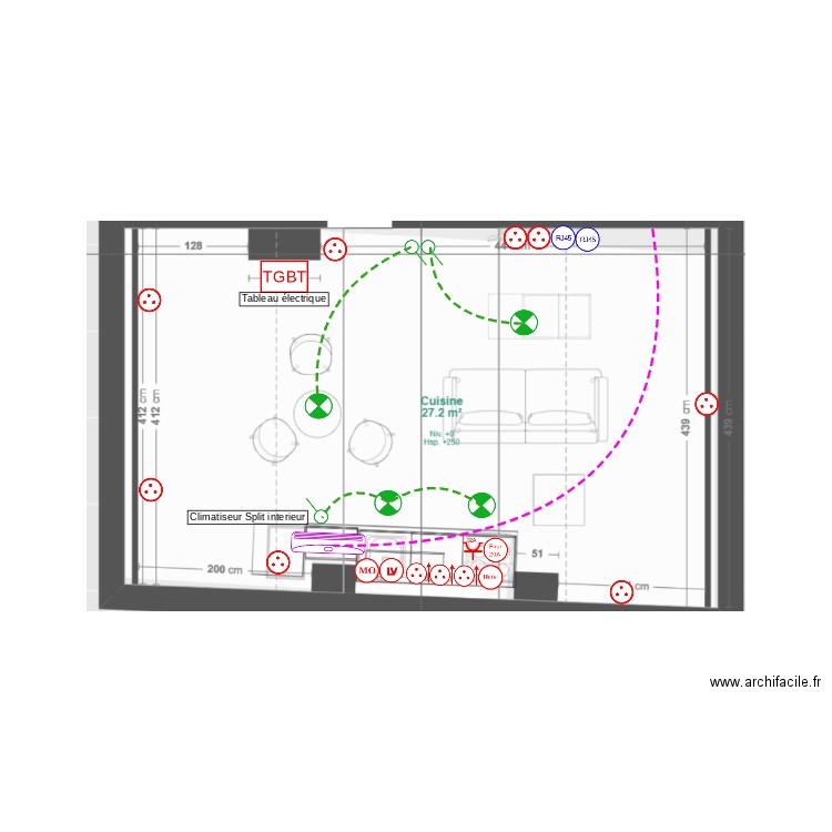 APPARTEMENT COMBLES 2/2. Plan de 0 pièce et 0 m2