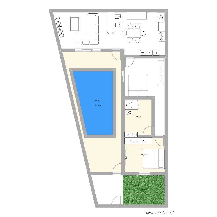 maison coline 2. Plan de 4 pièces et 83 m2