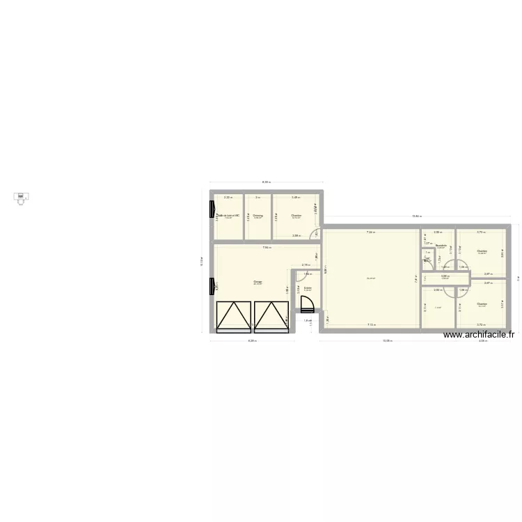 PLAN BBBBB. Plan de 12  et 171 m²