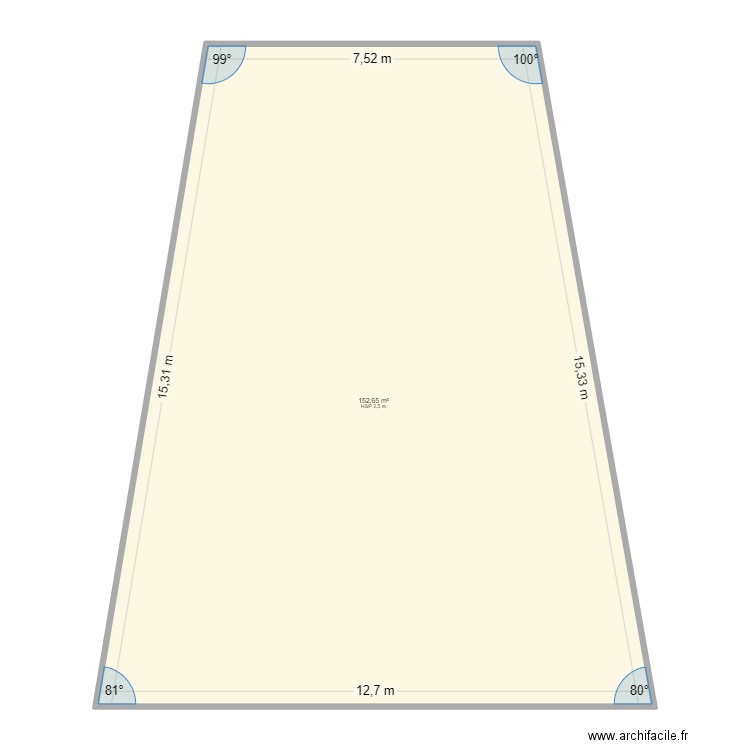 terrasse tdv. Plan de 1 pièce et 153 m2