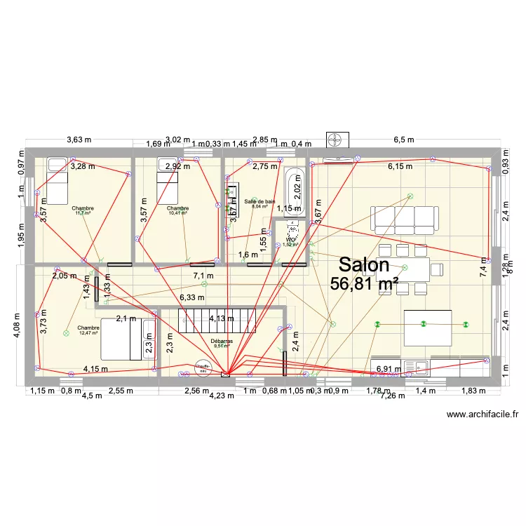 MaisonV4. Plan de 9 Pièces et 226 m² MaisonV4. Plan de 9 Pièces et 226 m²
