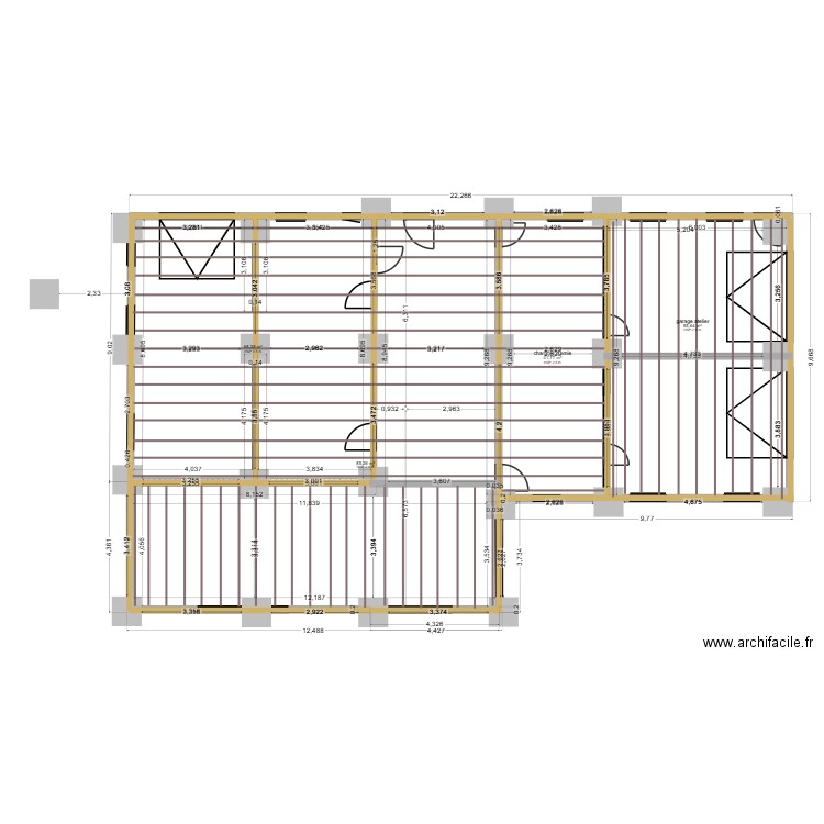 DAVID NADIA 1.3. Plan de 4 pièces et 241 m2