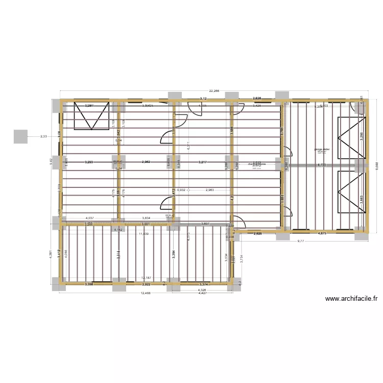DAVID NADIA 1.3. Plan de 4 pièces et 241 m²