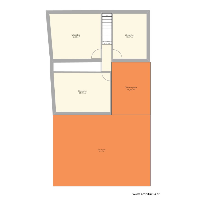 1er etage. Plan de 0 pièce et 0 m2