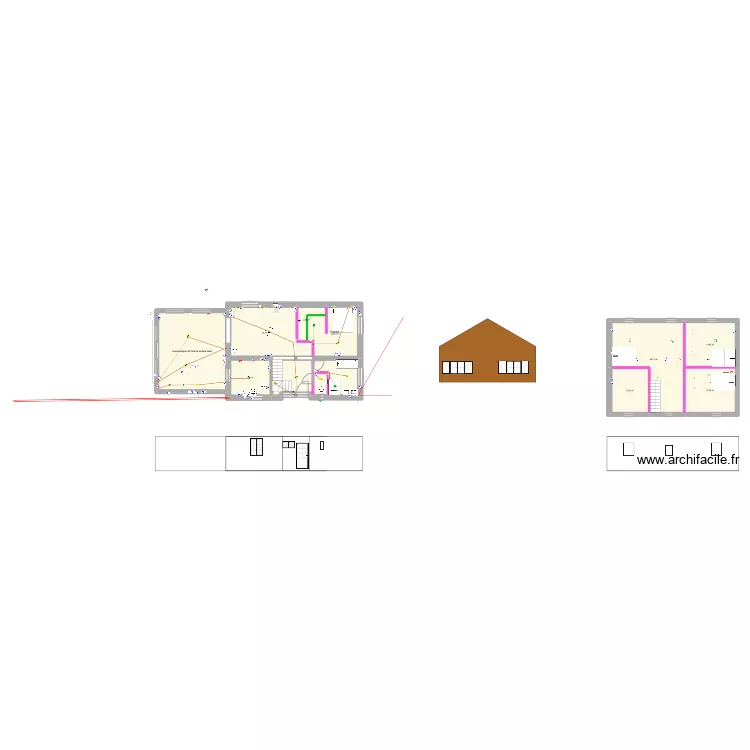 MAISON INTERIEUR MURS BRUT . Plan de 