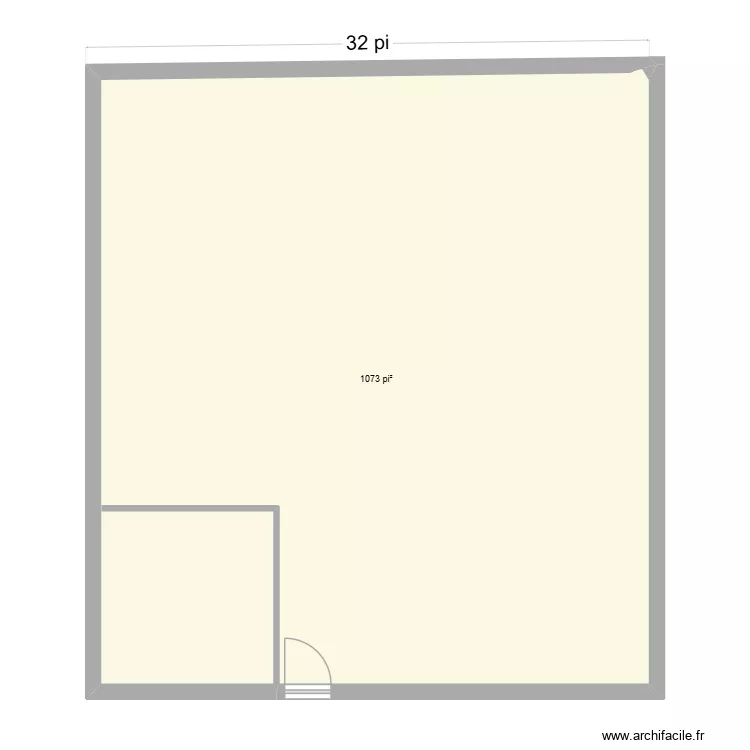 maison. Plan de 1 pièce et 100 m²