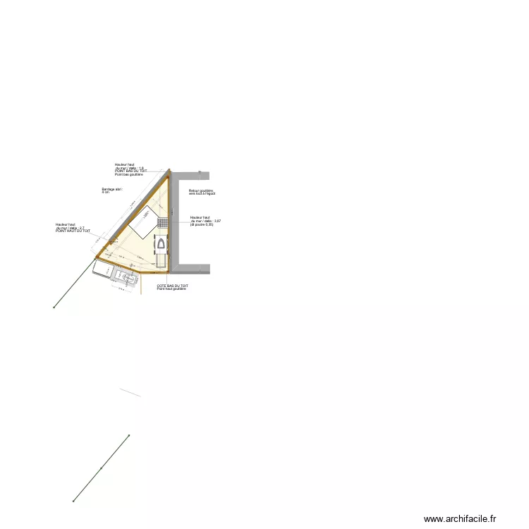 Abri Seul vC. Plan de 1 Pièce et 5 m²