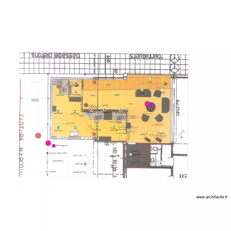 ECLAIRAGE AVEC COMMANDE. Plan de 
