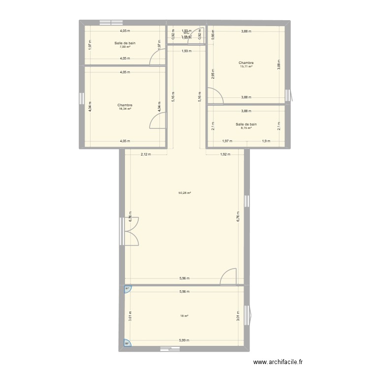 plan  maison. Plan de 7 pièces et 118 m2