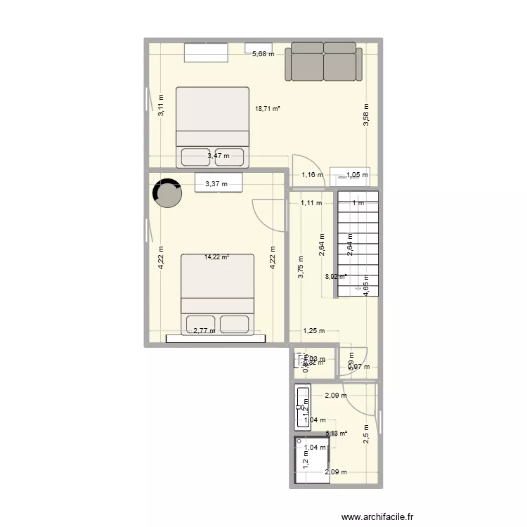 appartement porcelette. Plan de 5 et 48 m² appartement porcelette. Plan de 5 et 48 m²