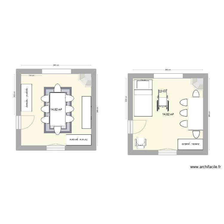 laboue salon. Plan de 