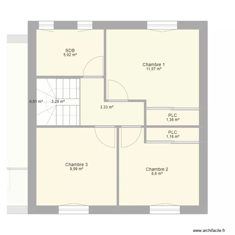 Maison avec bonnes c&ocirc;tes avec modif. Plan de 