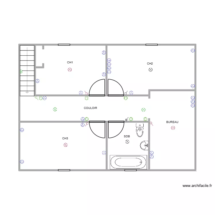 1er ETAGE. Plan de 5 et 55 m² 1er ETAGE. Plan de 5 et 55 m²