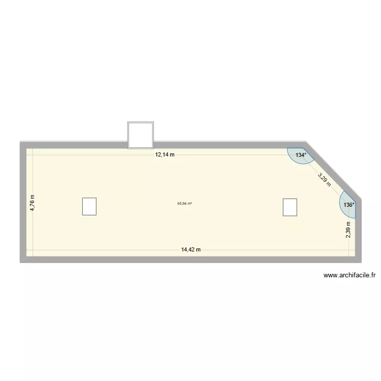 Plan fa&ccedil;ades 1er &eacute;tage. Plan de 