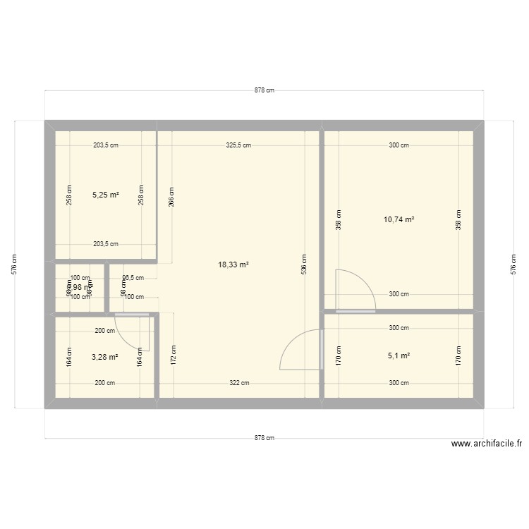 ROGER SALENGRO. Plan de 6 pièces et 44 m2