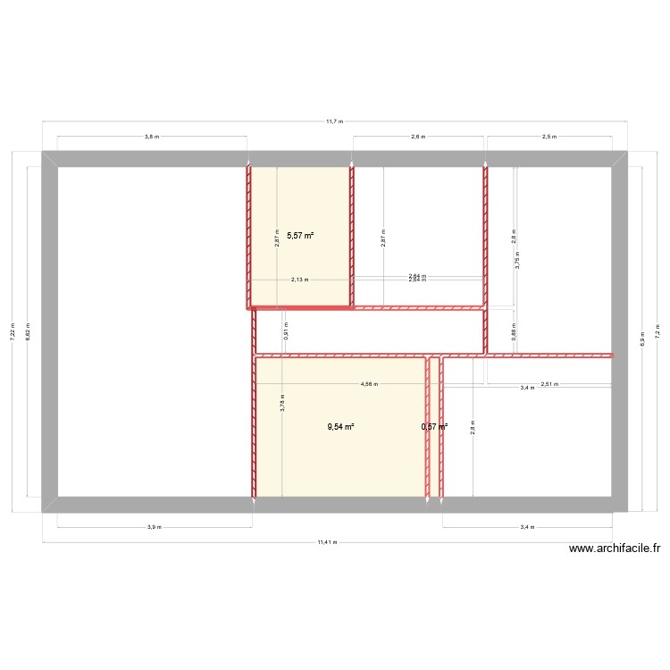 modificatin. Plan de 0 pièce et 0 m2