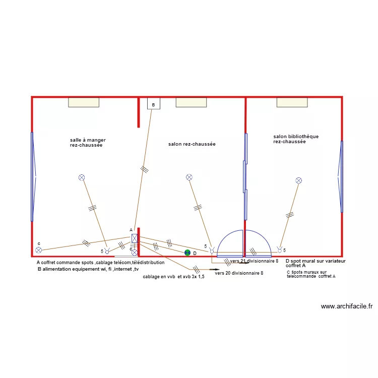 rez-chauss&eacute;e &eacute;clairage. Plan de 