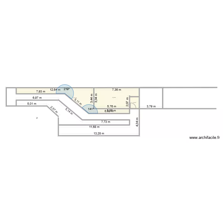 Plan à l'échelle cour é. Plan de 3 et 49 m² Plan à l'échelle cour é. Plan de 3 et 49 m²