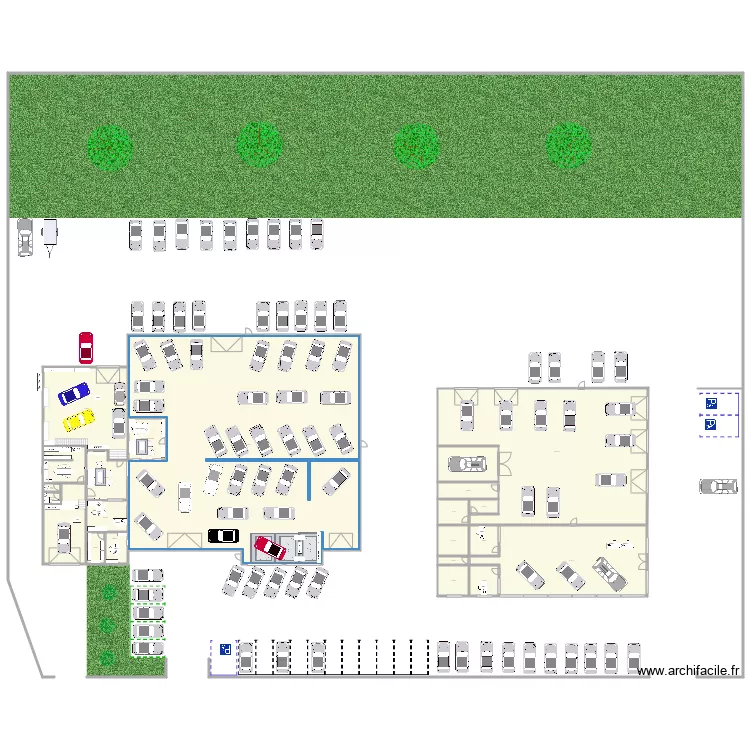 ac111rouen21311025. Plan de 25  et 1850 m²