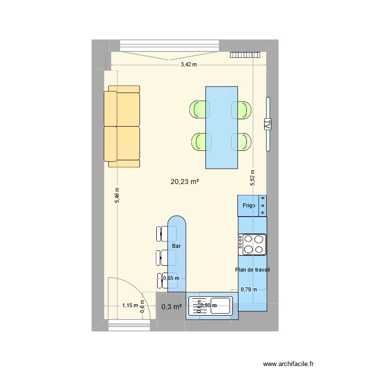 Salon Mont. Plan de 0 pièce et 0 m2