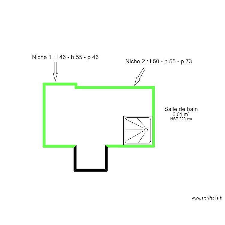 BOULAY. Plan de 1 pièce et 7 m2