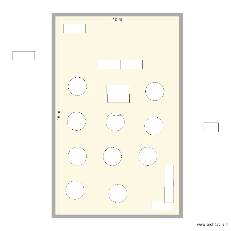 Mariage. Plan de 1 pièce et 160 m2