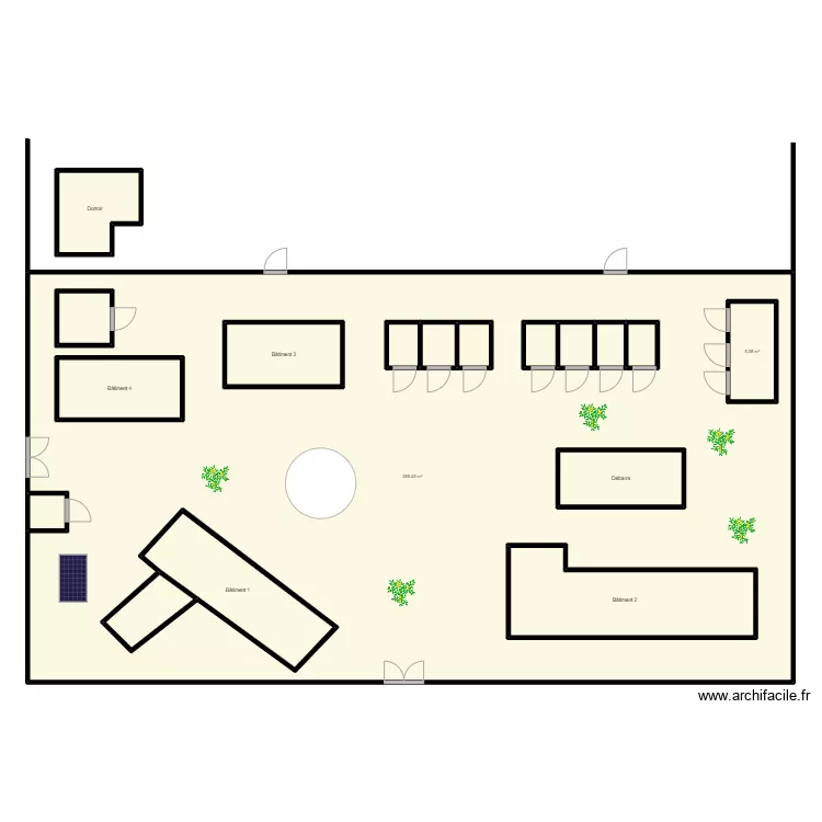 Vue d'ensemble de CS ADROME. Plan de 