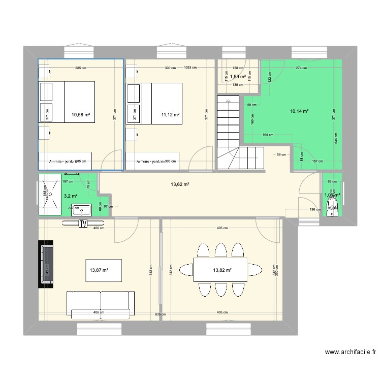 plan maison Jean Roy. Plan de 12 pièces et 178 m2