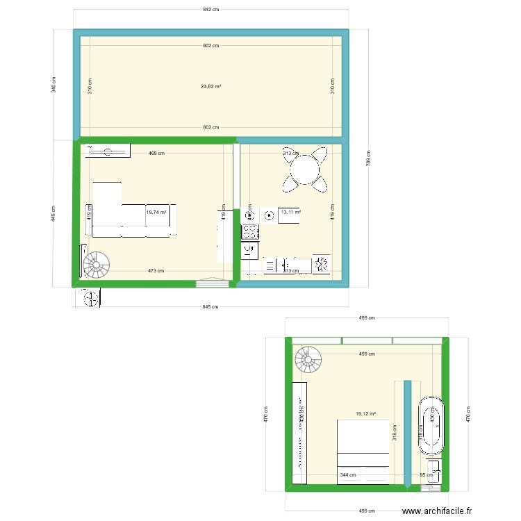 DEVOIS LOT 13 DEC. Plan de 4 pièces et 77 m2