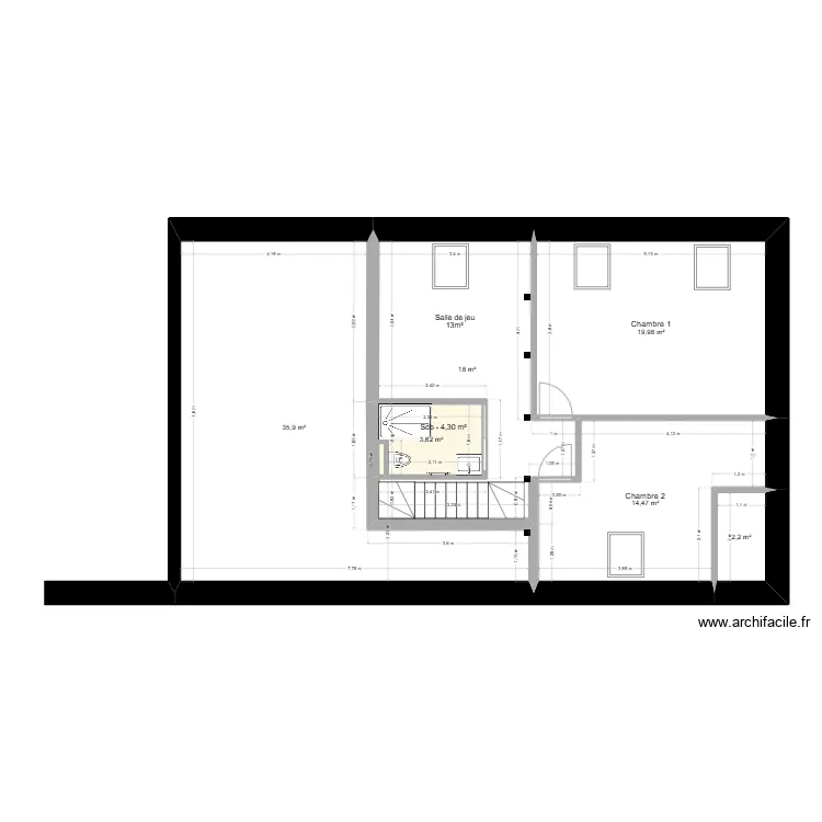 25_06_18 Plan Farge - Etage v5. Plan de 