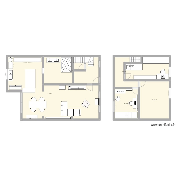 Maison pour équipements mdph. Plan de 6 pièces et 161 m2