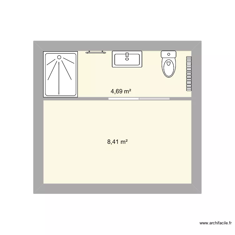 Le Clos aux Roses. Plan de 2  et 13 m²