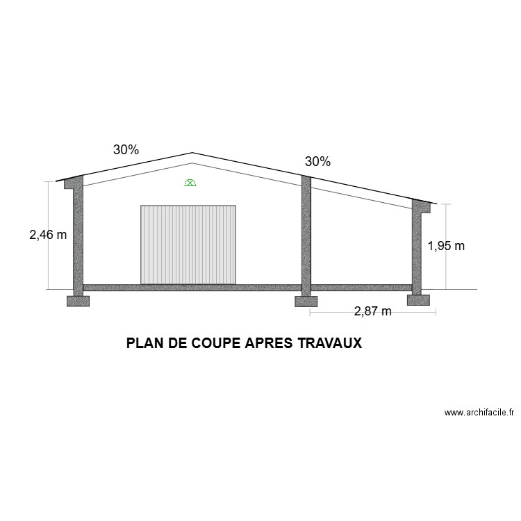 COUPE. Plan de 0 pièce et 0 m2