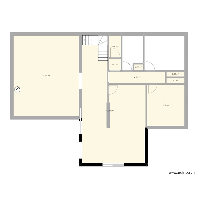Projet. Plan de 9 pièces et 101 m2