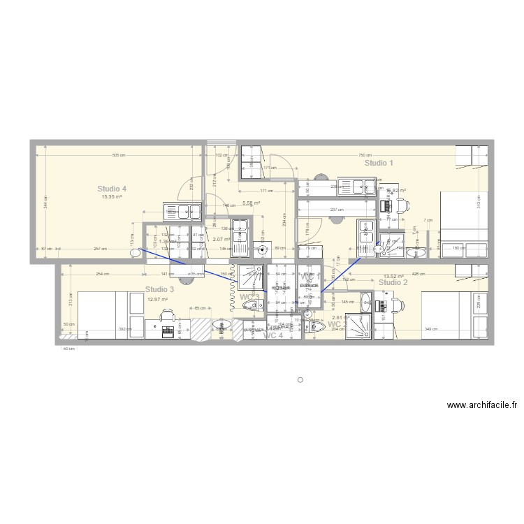 CG ST HERBLAIN CHARENTE V3. Plan de 12 pièces et 74 m2