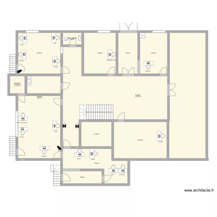 1etage. Plan de 12 Pièces et 316 m²