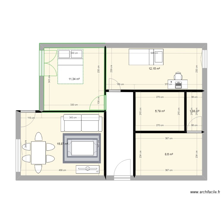 Appart Montfavet 1. Plan de 0 pièce et 0 m2