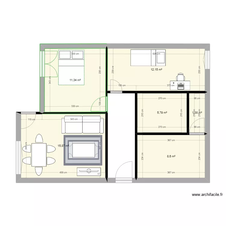 Appart Montfavet 1. Plan de Appart Montfavet 1. Plan de