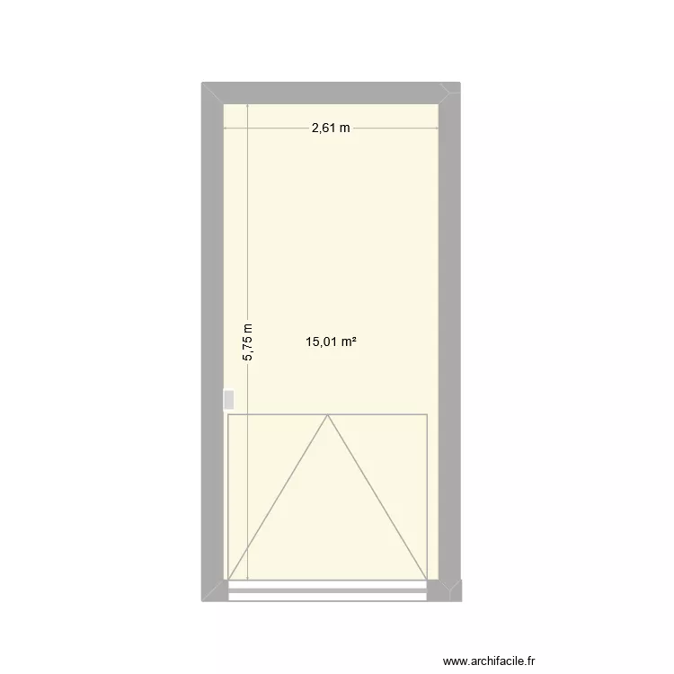 Plan Garage 2. Plan de 1  et 15 m²