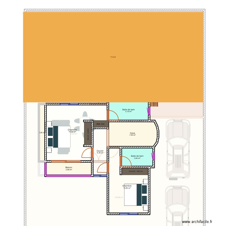 PLAN CALISTO. Plan de 39 pièces et 710 m2