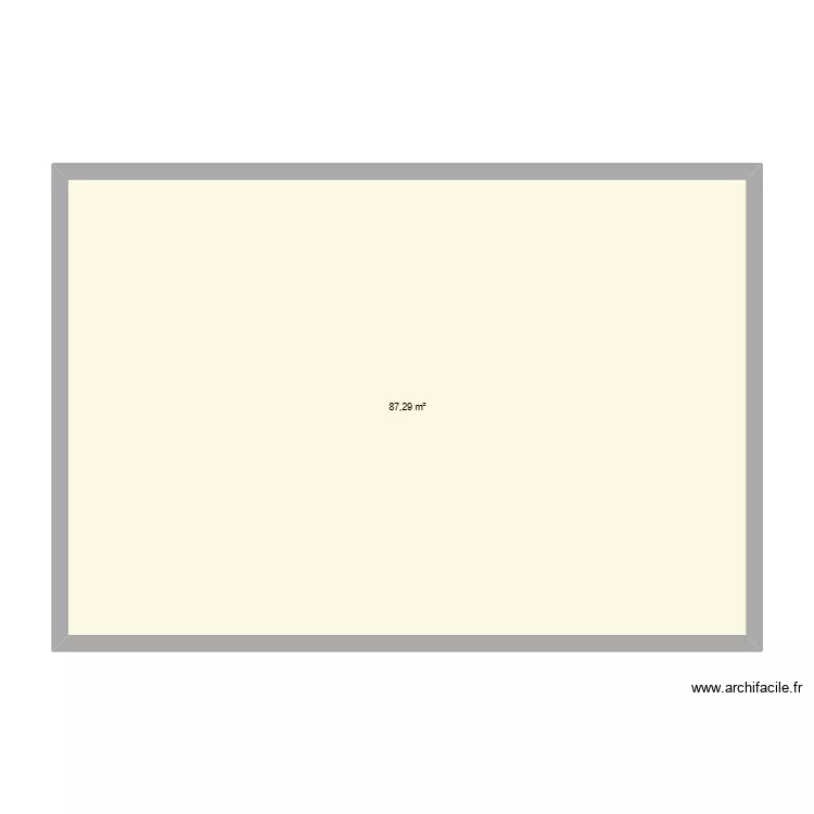 1 ETAGE. Plan de 1 Pièce et 87 m²
