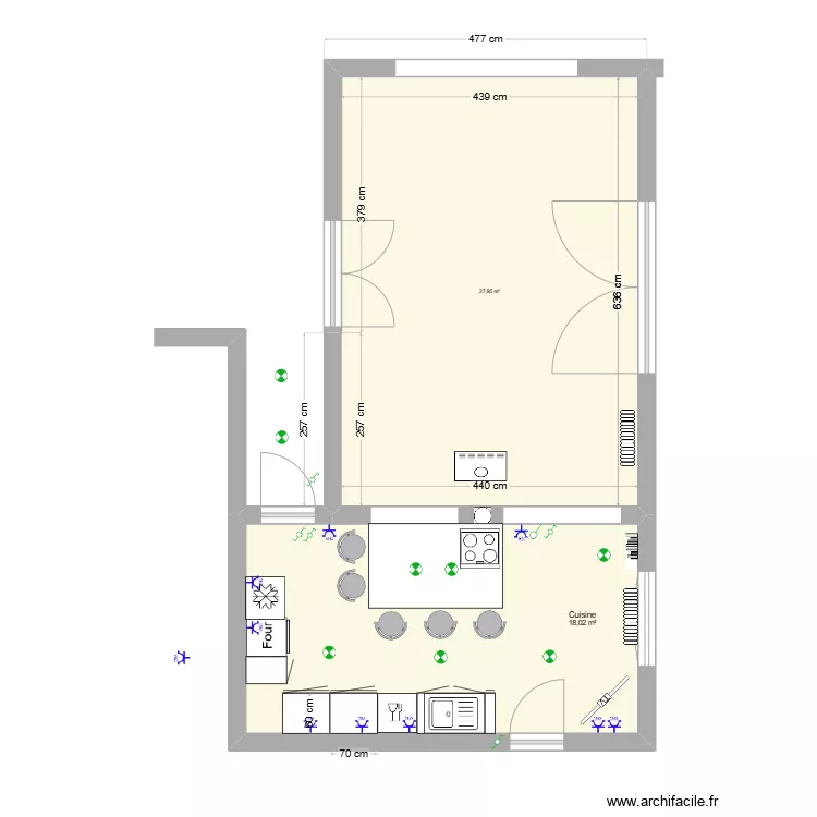 Cuisine travaux 6 Placement des équipements. Plan de Cuisine travaux 6 Placement des équipements. Plan de