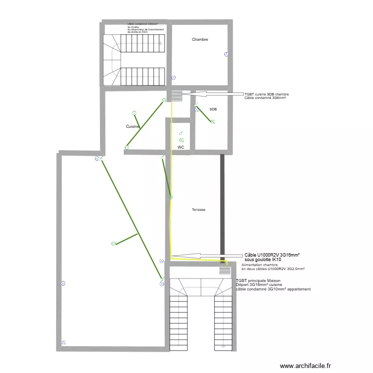 maison &eacute;lec. Plan de 